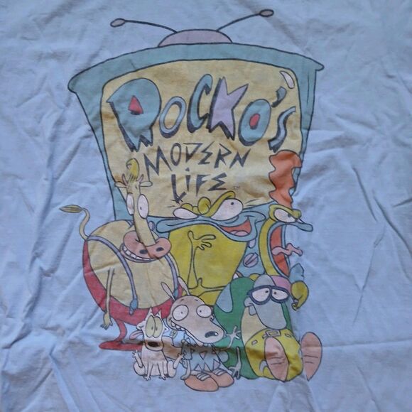 Nickelodeon Rocko's Modern Life Short Sleeve T Shirt Womens 3XL Blue Graphic Tee - Picture 2 of 7